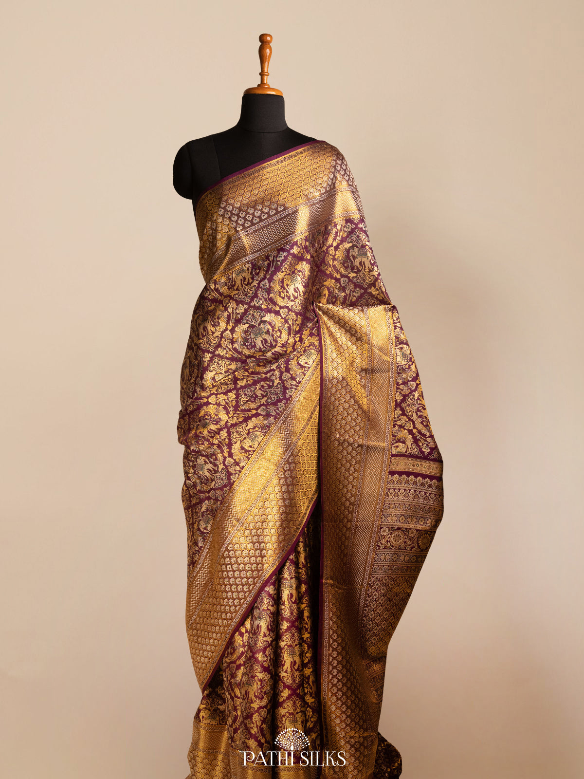 Peak Kanhivaram with Parsi Saree